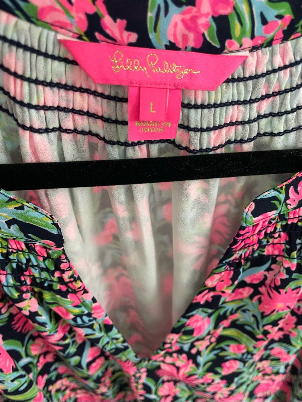 Lilly Pulitzer Lucee Long Sleeve Dress in Low Tide Navy Garden Variety Floral 13 - Picture 3 of 9